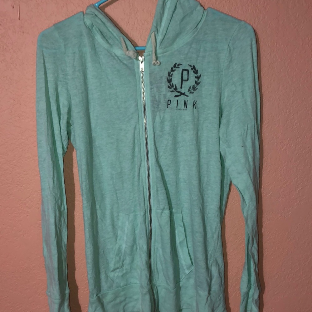 Women’s PINK long sleeve zip up hoodie size M